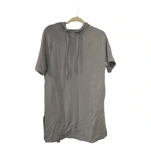 Athleta Cabana Tunic Short Sleeve Hoodie Light Purple // Size XXS - Picture 2 of 8